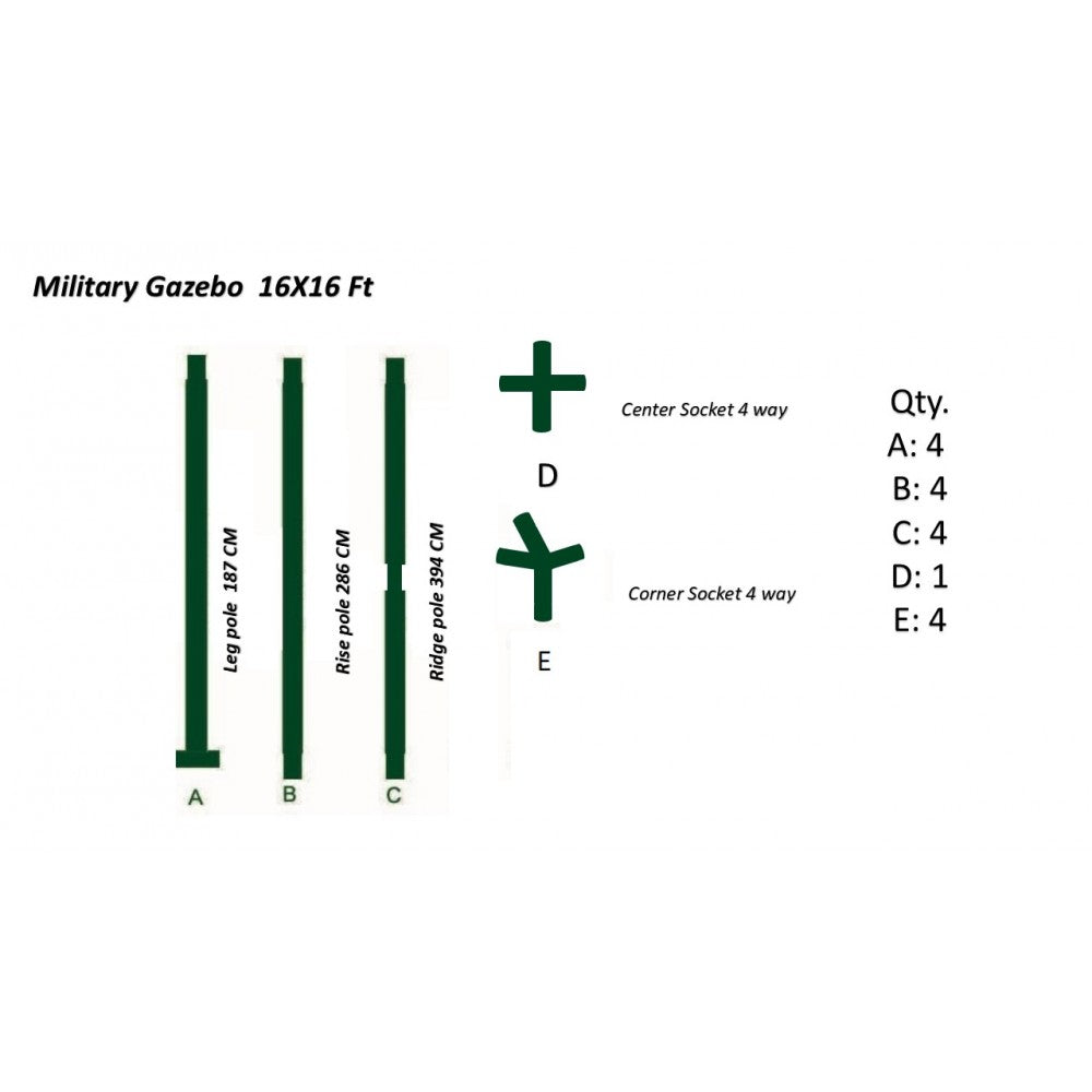 Zuflah Gazebo for army 16X16ft - view 3